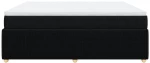 vidaXL Κρεβάτι Boxspring με Στρώμα Μαύρο 180x200 εκ. Υφασμάτινο