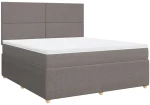 vidaXL Κρεβάτι Boxspring με Στρώμα Taupe 180x200 εκ. Υφασμάτινο