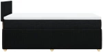 vidaXL Κρεβάτι Boxspring με Στρώμα Μαύρο 90x200 εκ. Υφασμάτινο