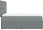 vidaXL Κρεβάτι Boxspring με Στρώμα Ανοιχτό Γκρι 140x190 εκ. Υφασμάτινο