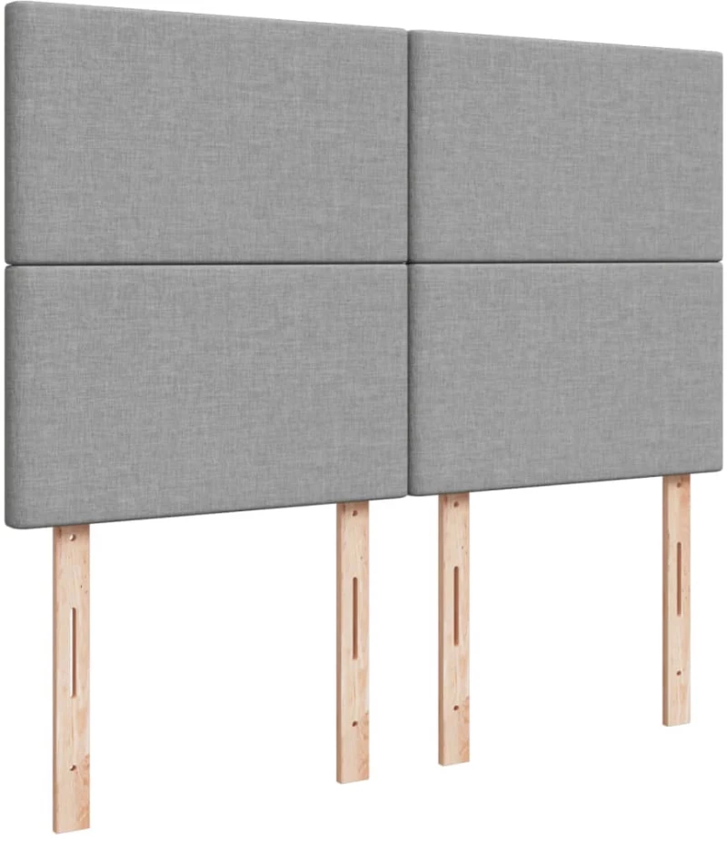 vidaXL Κρεβάτι Boxspring με Στρώμα Ανοιχτό Γκρι 140x190 εκ. Υφασμάτινο