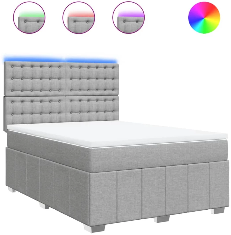 vidaXL Κρεβάτι Boxspring με Στρώμα Αν. Πράσινο 160x200εκ Υφασμάτινο
