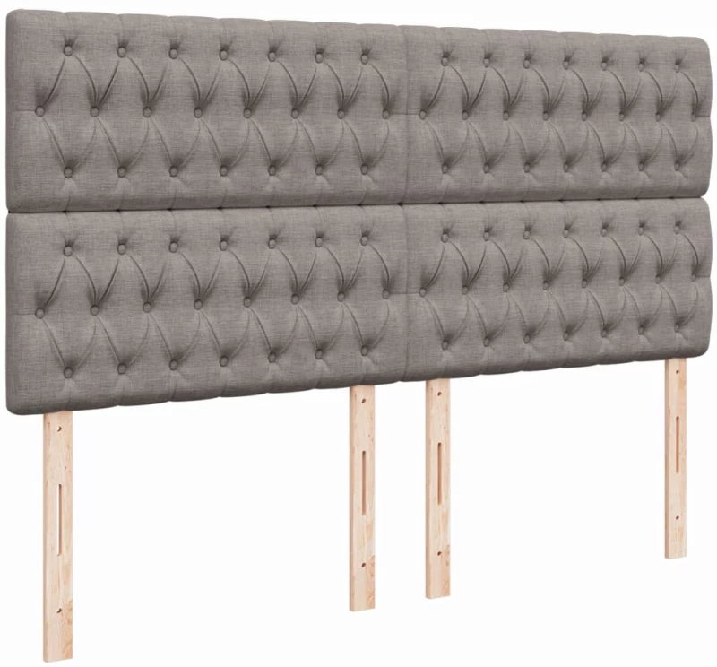 vidaXL Κρεβάτι Boxspring με Στρώμα Taupe 180x200 εκ. Υφασμάτινο