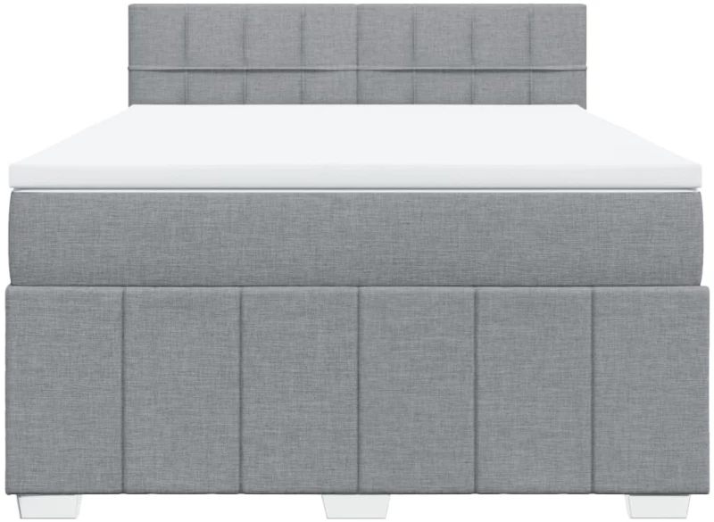 vidaXL Κρεβάτι Boxspring με Στρώμα Αν. Πράσινο 160x200εκ Υφασμάτινο