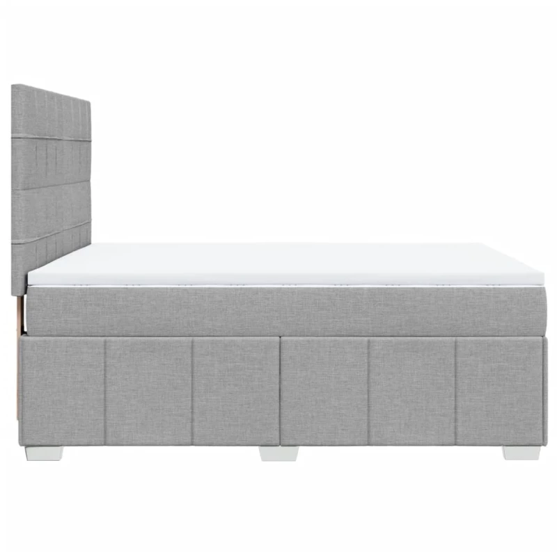 vidaXL Κρεβάτι Boxspring με Στρώμα Αν. Πράσινο 160x200εκ Υφασμάτινο
