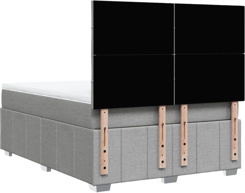 vidaXL Κρεβάτι Boxspring με Στρώμα Αν. Πράσινο 160x200εκ Υφασμάτινο