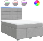 vidaXL Κρεβάτι Boxspring με Στρώμα Αν. Πράσινο 160x200εκ Υφασμάτινο
