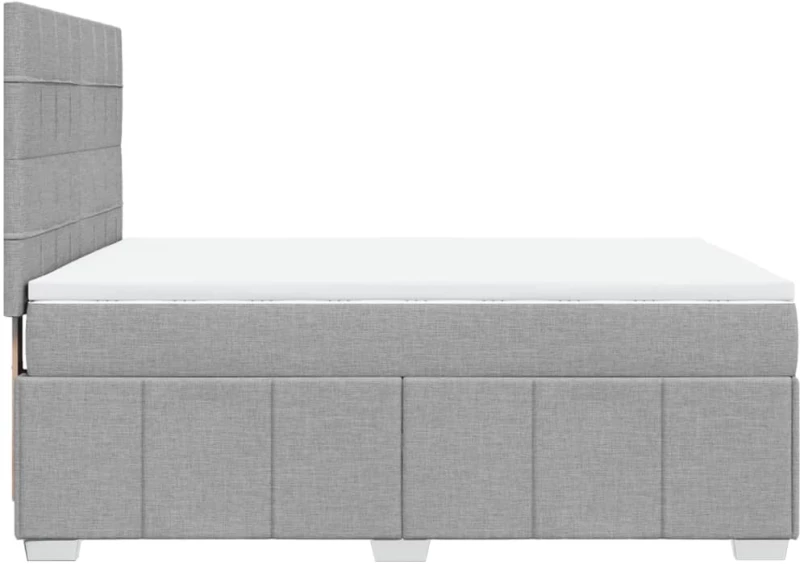 vidaXL Κρεβάτι Boxspring με Στρώμα Αν. Πράσινο 160x200εκ Υφασμάτινο