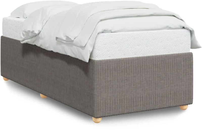 vidaXL Πλαίσιο Κρεβατιού Taupe 90x200 εκ. Υφασμάτινο