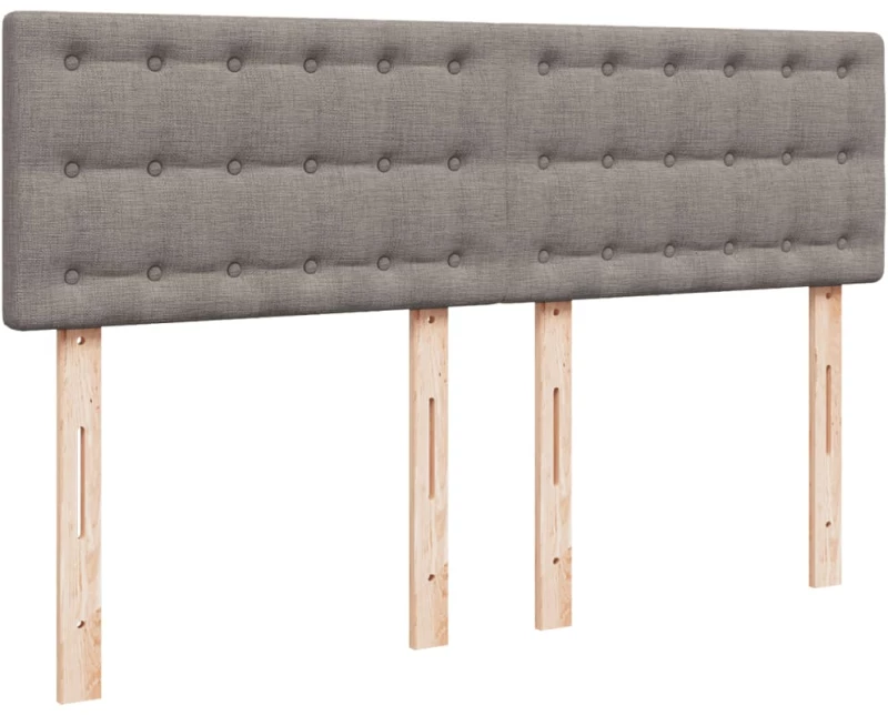 vidaXL Κρεβάτι Boxspring με Στρώμα Taupe 140x190 εκ. Υφασμάτινο