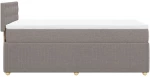 vidaXL Κρεβάτι Boxspring με Στρώμα Taupe 90x200 εκ. Υφασμάτινο