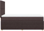 vidaXL Κρεβάτι Boxspring με Στρώμα Σκούρο Καφέ 80x200 εκ. Υφασμάτινο