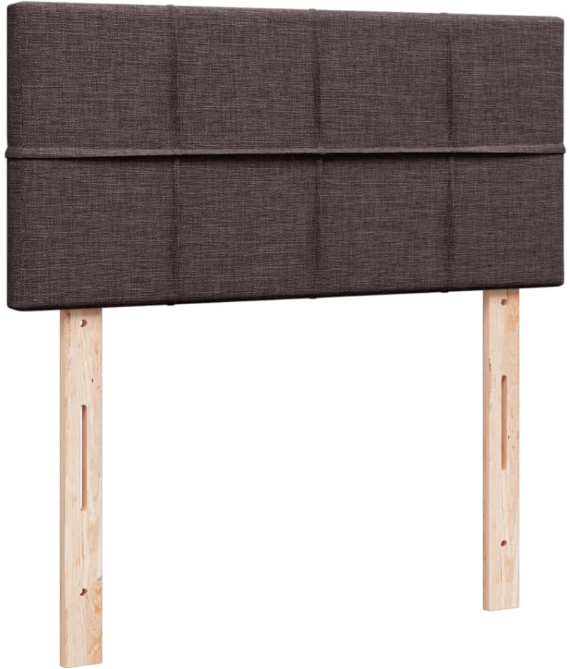 vidaXL Κρεβάτι Boxspring με Στρώμα Σκούρο Καφέ 80x200 εκ. Υφασμάτινο