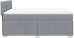 vidaXL Κρεβάτι Boxspring με Στρώμα Ανοιχτό Γκρι 140x190 εκ. Υφασμάτινο