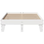 vidaXL Σκελετός Κρεβ. Χωρίς Στρώμα Λευκό 135x190 εκ Μασίφ Πεύκο