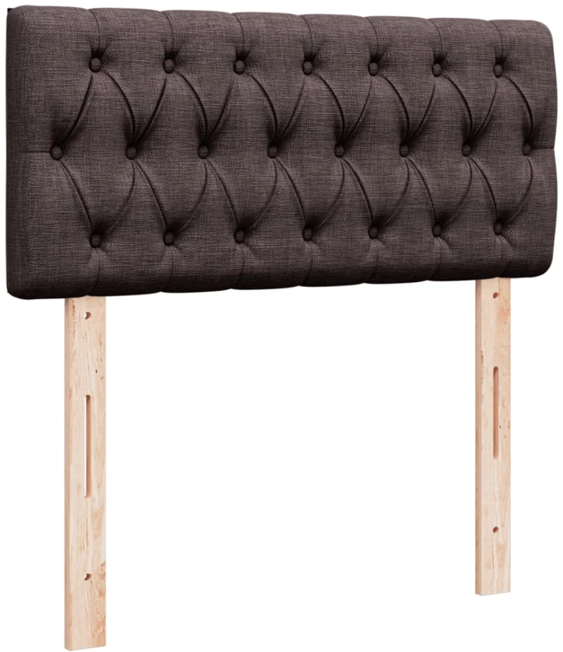 vidaXL Κρεβάτι Boxspring με Στρώμα Σκούρο Καφέ 80x200 εκ. Υφασμάτινο