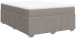 vidaXL Κρεβάτι Boxspring με Στρώμα Taupe 140x200 εκ. Υφασμάτινο