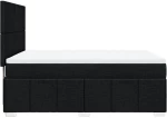 vidaXL Κρεβάτι Boxspring με Στρώμα Μαύρο 140x190 εκ. Υφασμάτινο