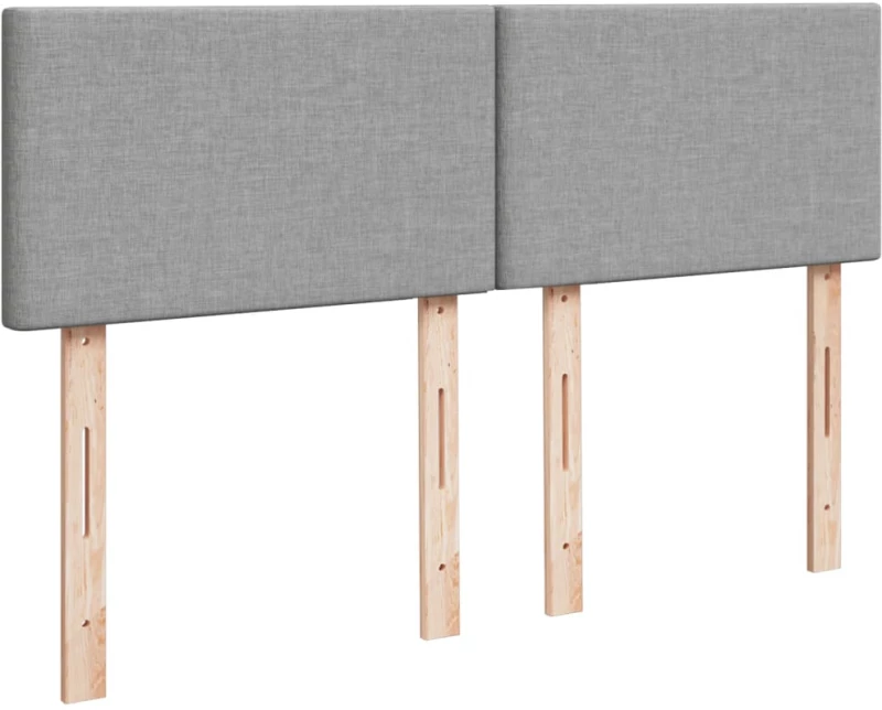 vidaXL Κρεβάτι Boxspring με Στρώμα Ανοιχτό Γκρι 140x200 εκ. Υφασμάτινο