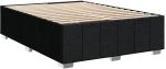 vidaXL Κρεβάτι Boxspring με Στρώμα Μαύρο 140x190 εκ. Υφασμάτινο