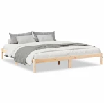 vidaXL Πλαίσιο Κρεβατιού Μακρύ Χωρίς Στρώμα 180x210 εκ Μασίφ Πεύκο