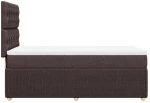 vidaXL Κρεβάτι Boxspring με Στρώμα Σκούρο Καφέ 100x200 εκ. Υφασμάτινο