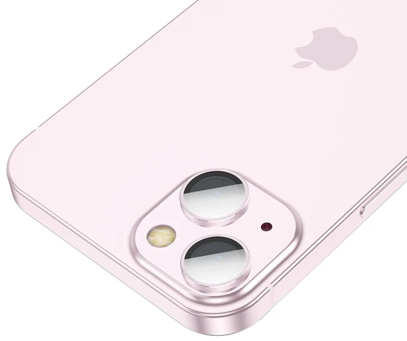 Προστασία Κάμερας Hoco 3D Metal V12 Plus για Apple iPhone 15 / iPhone 15 Plus Ροζ