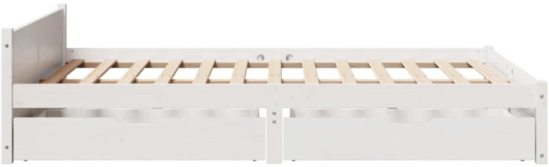 vidaXL Σκελετός Κρεβ. Χωρίς Στρώμα Λευκό 140x190 εκ Μασίφ Πεύκο