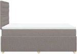 vidaXL Κρεβάτι Boxspring με Στρώμα Taupe 120x190 εκ. Υφασμάτινο