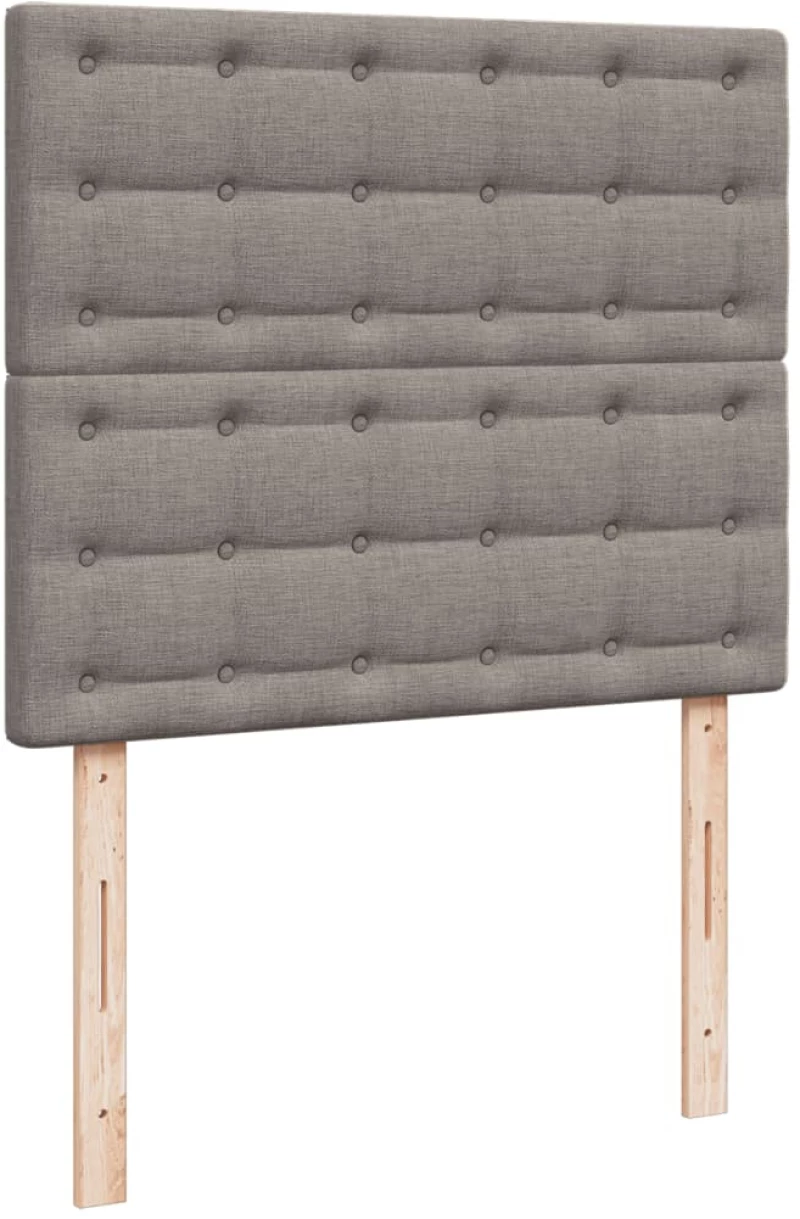 vidaXL Κρεβάτι Boxspring με Στρώμα Taupe 120x190 εκ. Υφασμάτινο