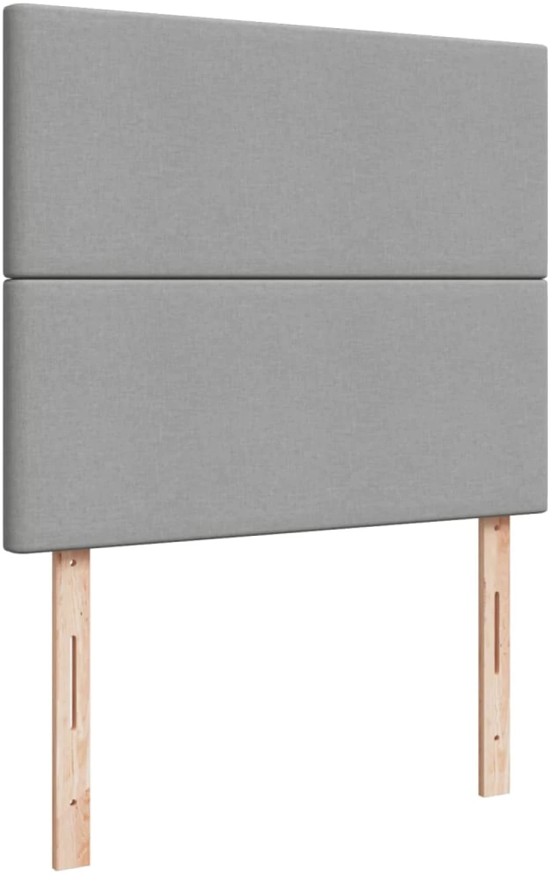 vidaXL Κρεβάτι Boxspring με Στρώμα Ανοιχτό Γκρι 120x190 εκ. Υφασμάτινο