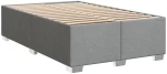 vidaXL Κρεβάτι Boxspring με Στρώμα Ανοιχτό Γκρι 120x190 εκ. Υφασμάτινο