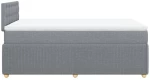 vidaXL Κρεβάτι Boxspring με Στρώμα Ανοιχτό Γκρι 120x190 εκ. Υφασμάτινο