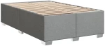 vidaXL Κρεβάτι Boxspring με Στρώμα Ανοιχτό Γκρι 120x190 εκ. Υφασμάτινο