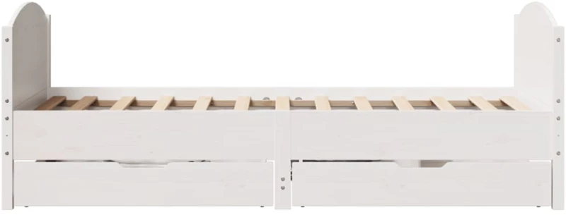 vidaXL Σκελετός Κρεβ. Χωρίς Στρώμα Λευκό 75x190 εκ Μασίφ Πεύκο