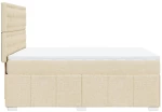 vidaXL Κρεβάτι Boxspring με Στρώμα Κρεμ 140x200 εκ. Υφασμάτινο