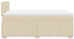 vidaXL Κρεβάτι Boxspring με Στρώμα Κρεμ 120x190 εκ. Υφασμάτινο