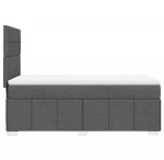 vidaXL Κρεβάτι Boxspring με Στρώμα Σκούρο Γκρι 80x200 εκ. Υφασμάτινο
