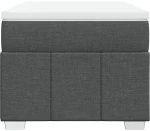 vidaXL Κρεβάτι Boxspring με Στρώμα Σκούρο Γκρι 90x190 εκ. Υφασμάτινο
