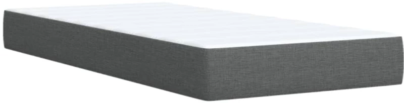 vidaXL Κρεβάτι Boxspring με Στρώμα Σκούρο Γκρι 90x190 εκ. Υφασμάτινο