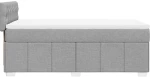 vidaXL Κρεβάτι Boxspring με Στρώμα Ανοιχτό Γκρι 90x190 εκ. Υφασμάτινο