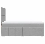 vidaXL Κρεβάτι Boxspring με Στρώμα Ανοιχτό Γκρι 80x200 εκ. Υφασμάτινο