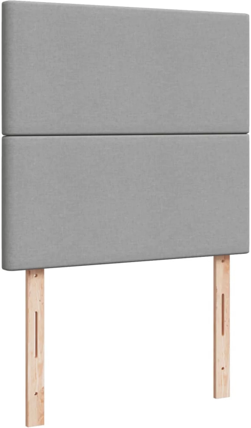 vidaXL Κρεβάτι Boxspring με Στρώμα Ανοιχτό Γκρι 80x200 εκ. Υφασμάτινο