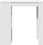 vidaXL Τραπέζι Μπαρ με Ράφια Λευκό 102 x 50 x 103,5 εκ.από Επεξ. Ξύλο