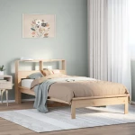 vidaXL Κρεβάτι Βιβλιοθήκη Χωρίς Στρώμα 75x190 εκ Μασίφ Ξύλο Πεύκο