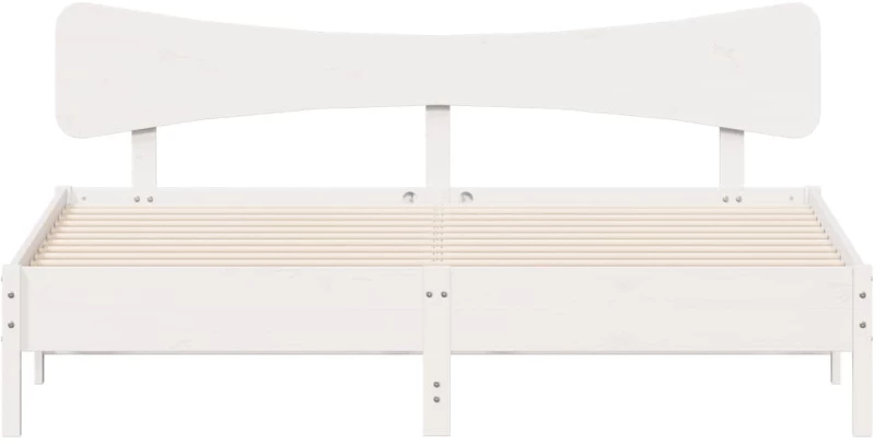 vidaXL Σκελετός Κρεβ. Χωρίς Στρώμα Λευκό 180x200 εκ Μασίφ Πεύκο