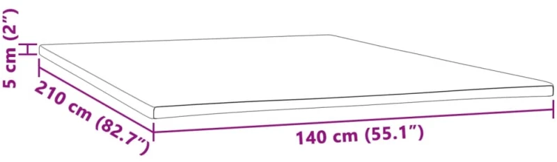 vidaXL Ανώστρωμα 140x210x5 εκ.