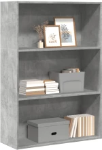 vidaXL Βιβλιοθήκη Γκρι Σκυροδέματος 80x30x114 εκ. Επεξεργ. Ξύλο