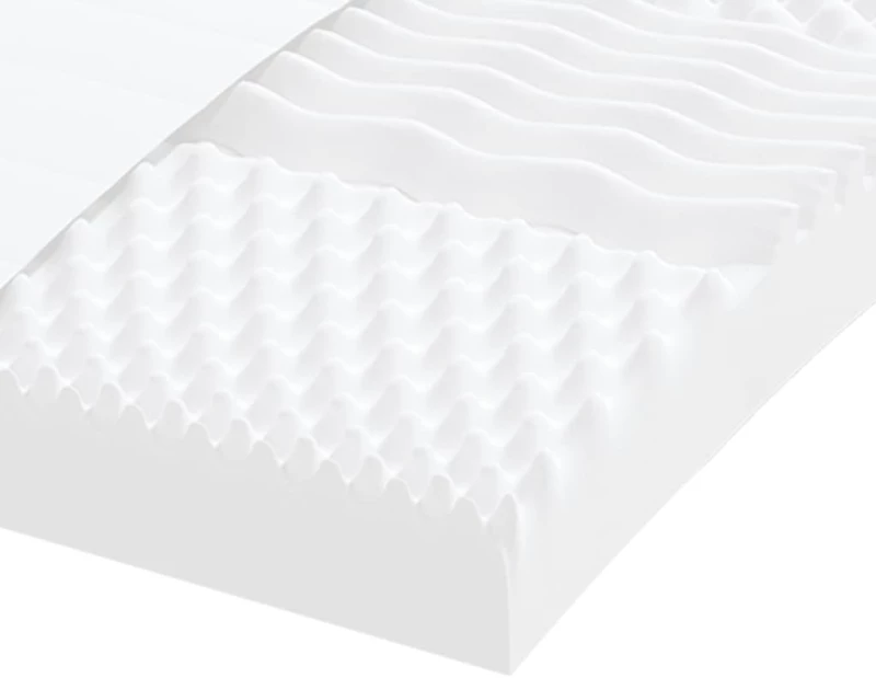 vidaXL Στρώμα Αφρού 7 Ζωνών Σκληρότητα 20 ILD Λευκό 80x210 εκ.