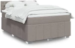 vidaXL Κρεβάτι Boxspring με Στρώμα Taupe 160x200 εκ. Υφασμάτινο